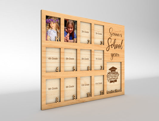 Personalized School Year Photo Frame SVG for xTool and Glowforge