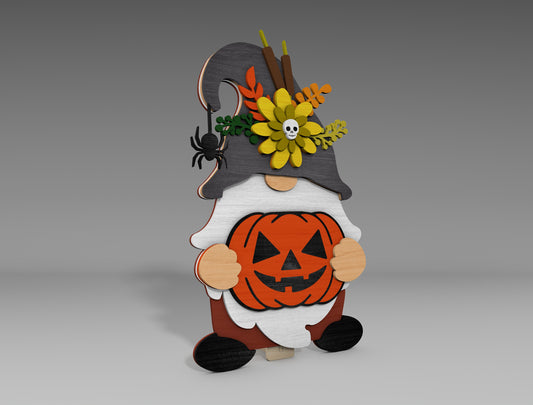 Halloween Gnome Standing Decor SVG Bundle for Glowforge xTool LightBurn