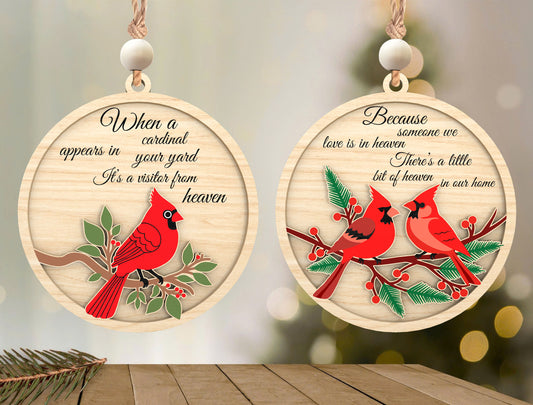 Cardinal Memorial Ornament SVG Bundle for xTool and Glowforge