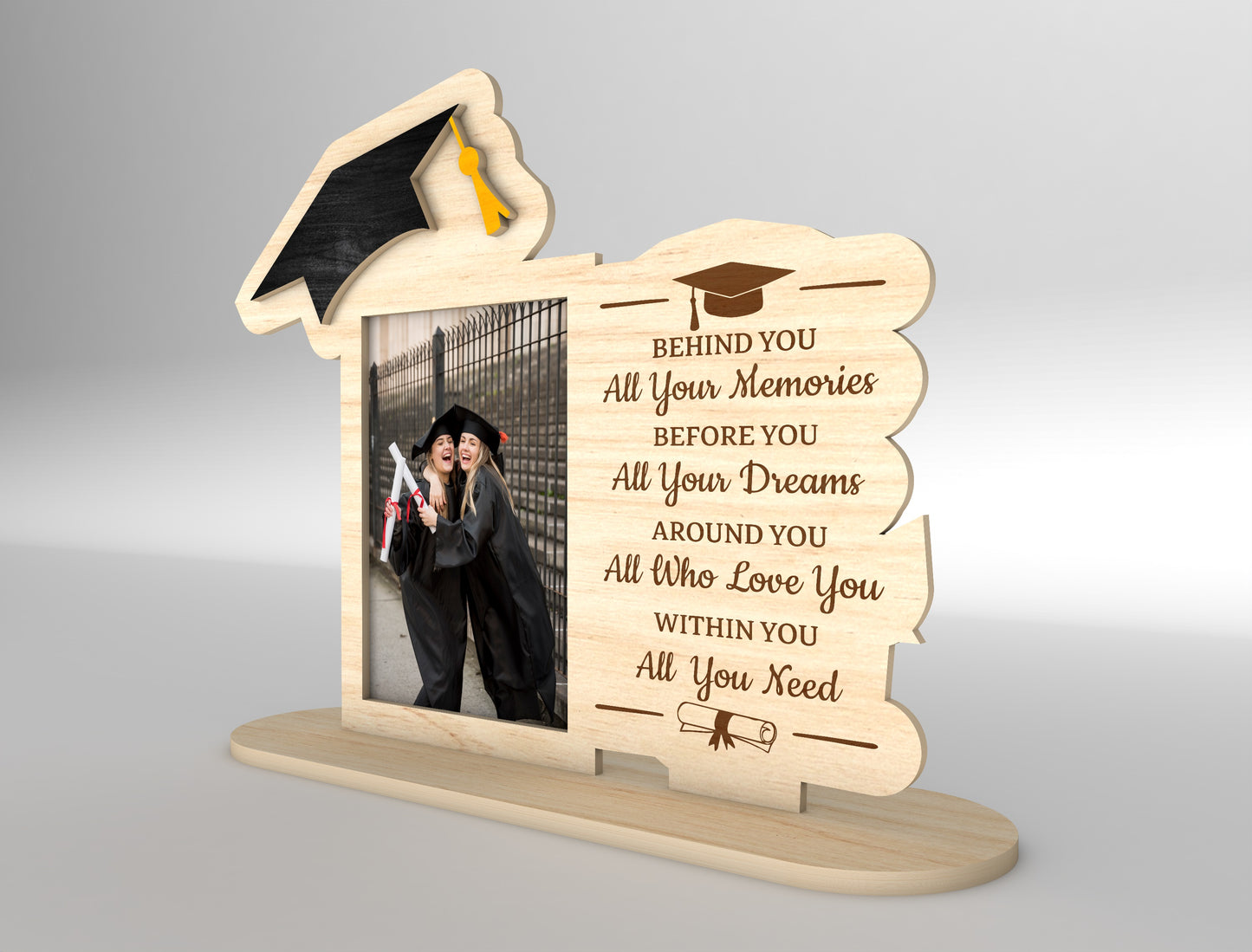 Graduation Photo Frame SVG Laser Cut File for Glowforge and LightBurn