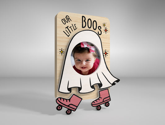 Halloween Ghost Fridge Magnet Photo Frame SVG Bundle for Glowforge xTool LightBurn