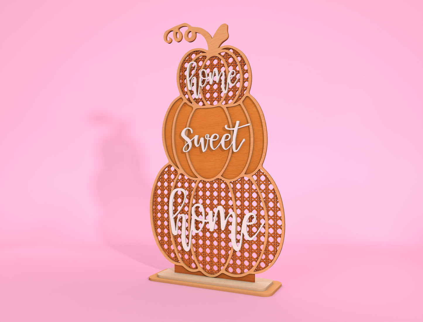 Home Sweet Home and Bless This Home Stacked Pumpkin SVG Set for Glowforge xTool LightBurn 2 Designs
