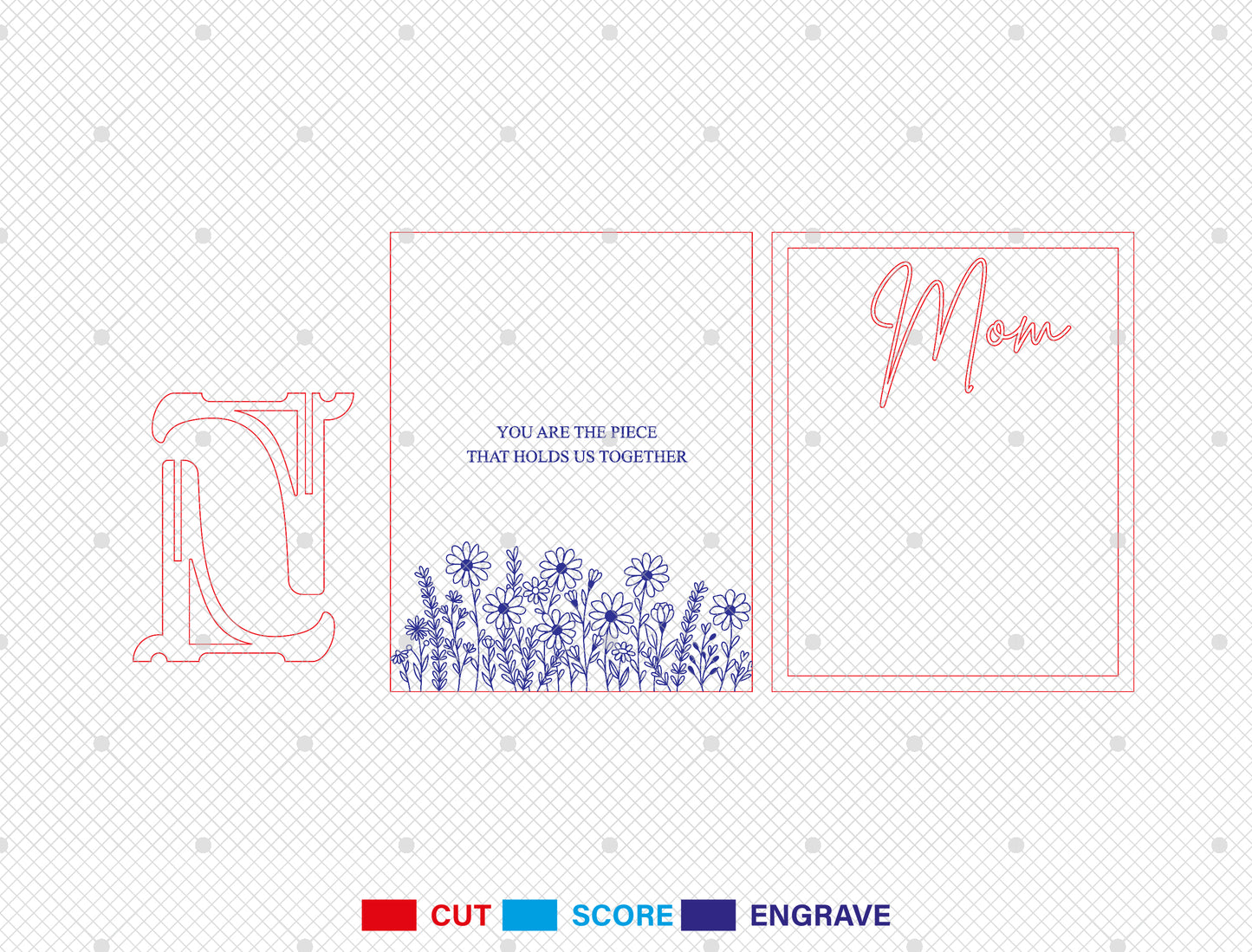Personalized Mom Scrabble Sign SVG for xTool and Glowforge