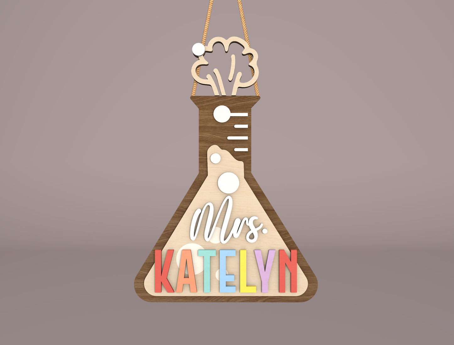 Personalized Retro Doodle Door Sign SVG for Glowforge and LightBurn
