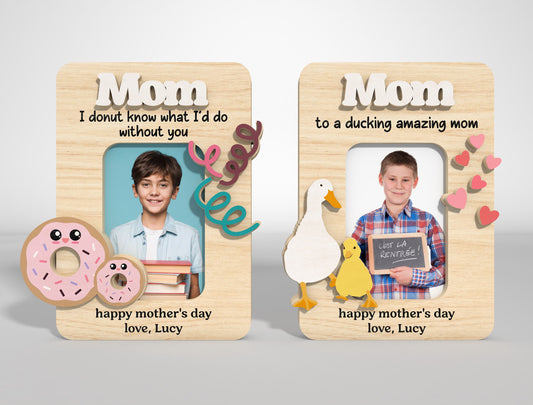 Cute Mom Photo Frame Magnet SVG Bundle 11 Designs for Glowforge