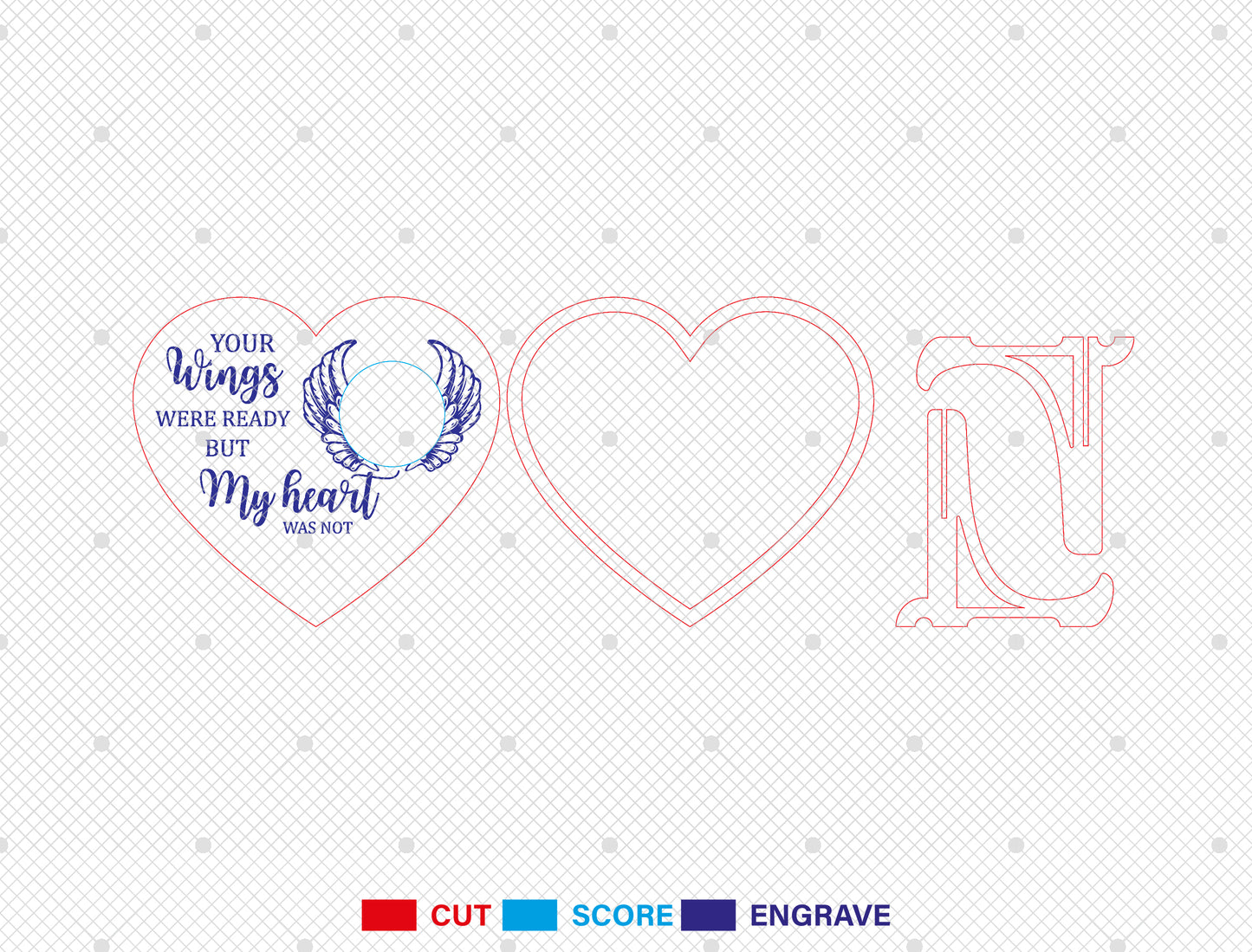 Memorial Heart Photo SVG Bundle for Glowforge and xTool