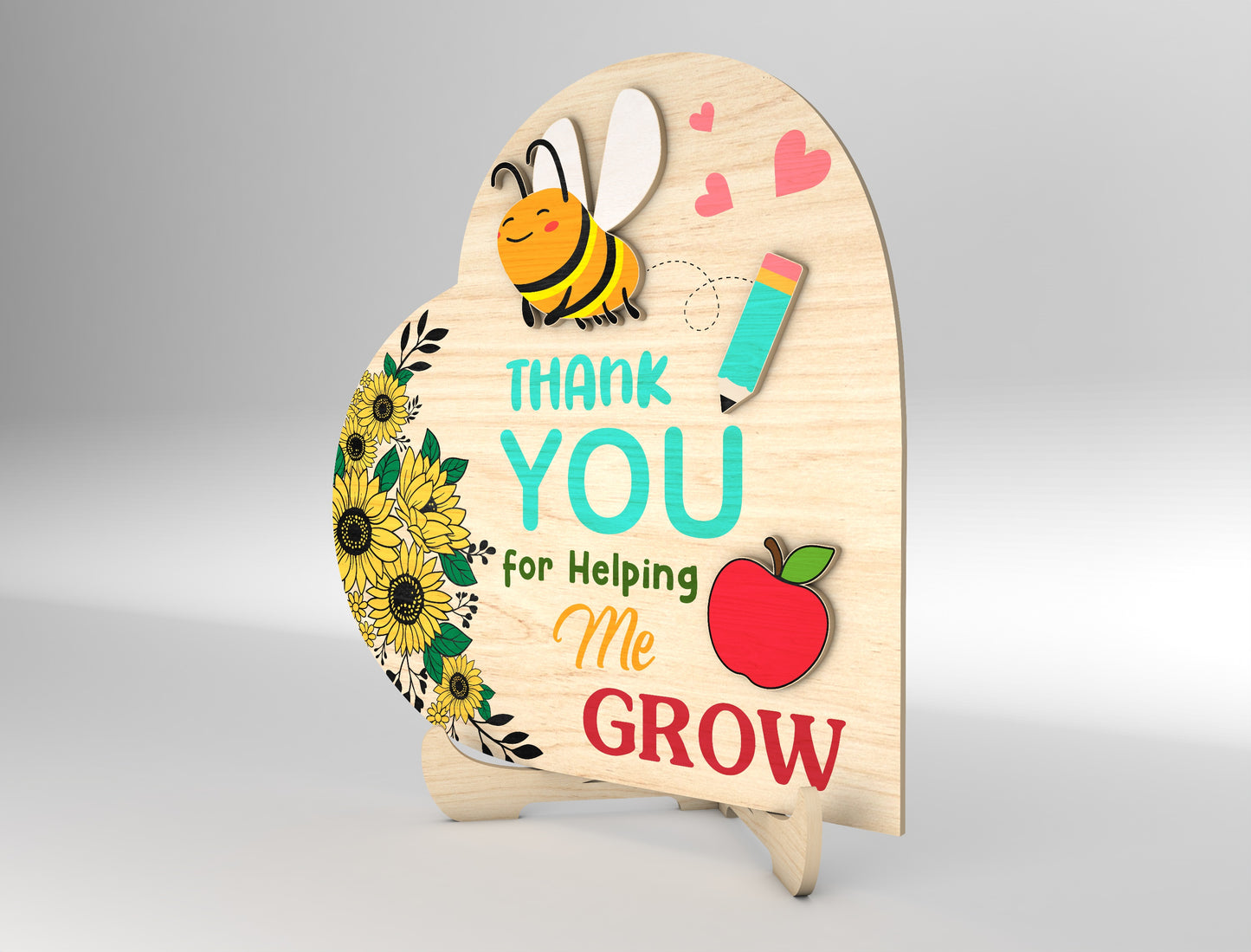Teacher Appreciation Sign SVG Bundle Laser Cut File for Glowforge