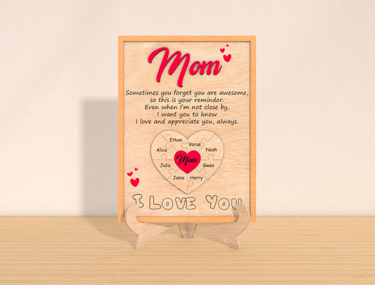 Mom Heart Quote Sign SVG Sometimes You Forget for LightBurn and xTool