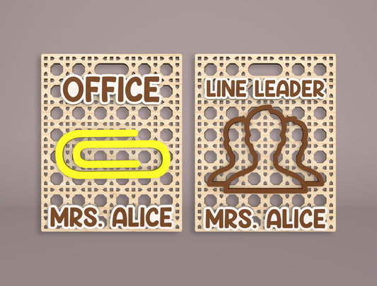 Personalized Hall Pass SVG Bundle Laser Cut File for Glowforge and LightBurn
