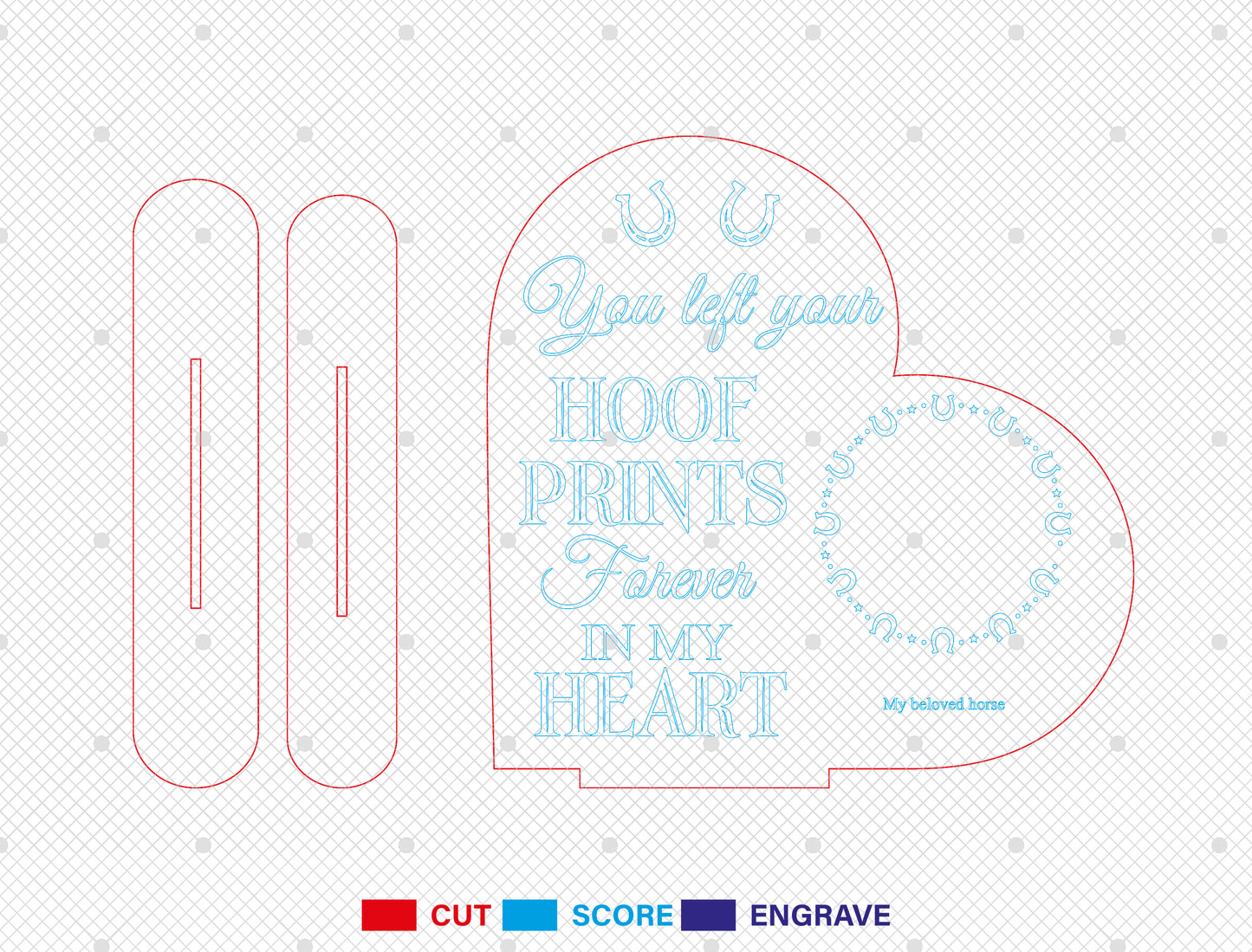Horse Memorial Photo SVG Bundle Laser Cut File