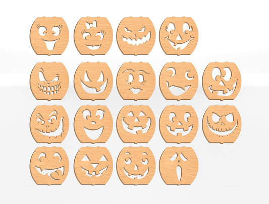 3D Pumpkin Lantern SVG Bundle Laser Cut File | 4 Pumpkin Lantern Designs | Halloween Light Decor | Glowforge, xTool, LightBurn, etc.