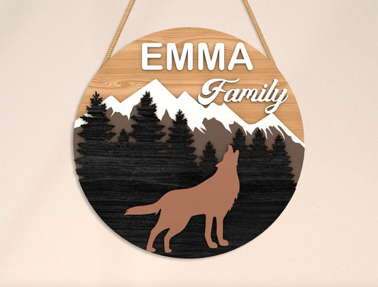 Family Name Sign SVG for Glowforge and xTool Laser Cut File