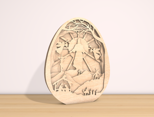 Multilayer Empty Tomb Cross Light SVG Bundle for Glowforge and xTool