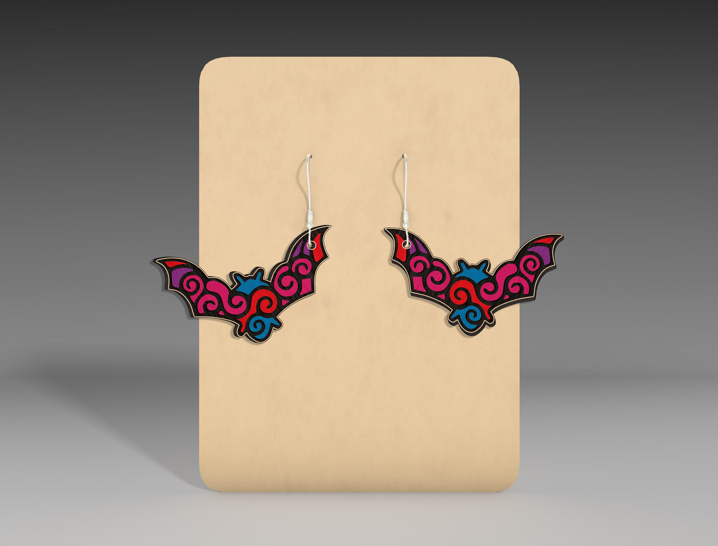 Halloween Bat Earrings SVG Bundle 8 Designs for LightBurn Glowforge xTool