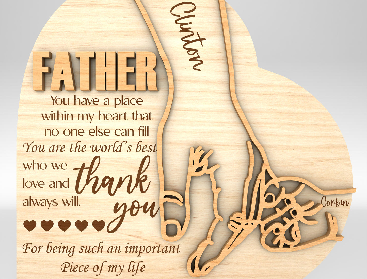 Dad Tabletop Sign SVG Laser Cut File for xTool and LightBurn