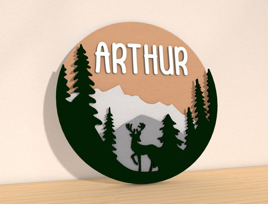 Mountain Name Sign SVG for Glowforge and xTool Laser Cut File