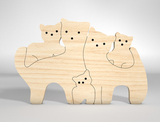 Personalized Animal Family Puzzle SVG for Glowforge and xTool
