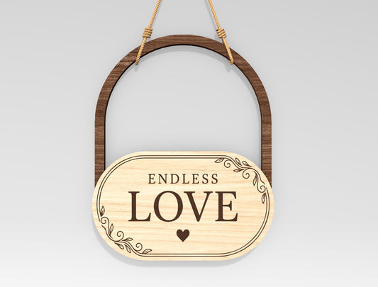 Mom Hanging Flower Holder SVG Engraved Frame Laser Cut File for xTool and LightBurn