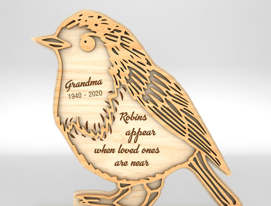 Angel Memorial Tabletop Sign SVG Plaque with Name Dates Laser Cut File for xTool