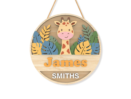 Personalized Baby Name Door Sign SVG for xTool and Glowforge