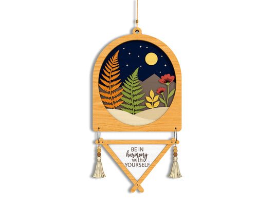 Forest Moon Mushroom Laser Cut SVG Bundle Nature Hanging Signs