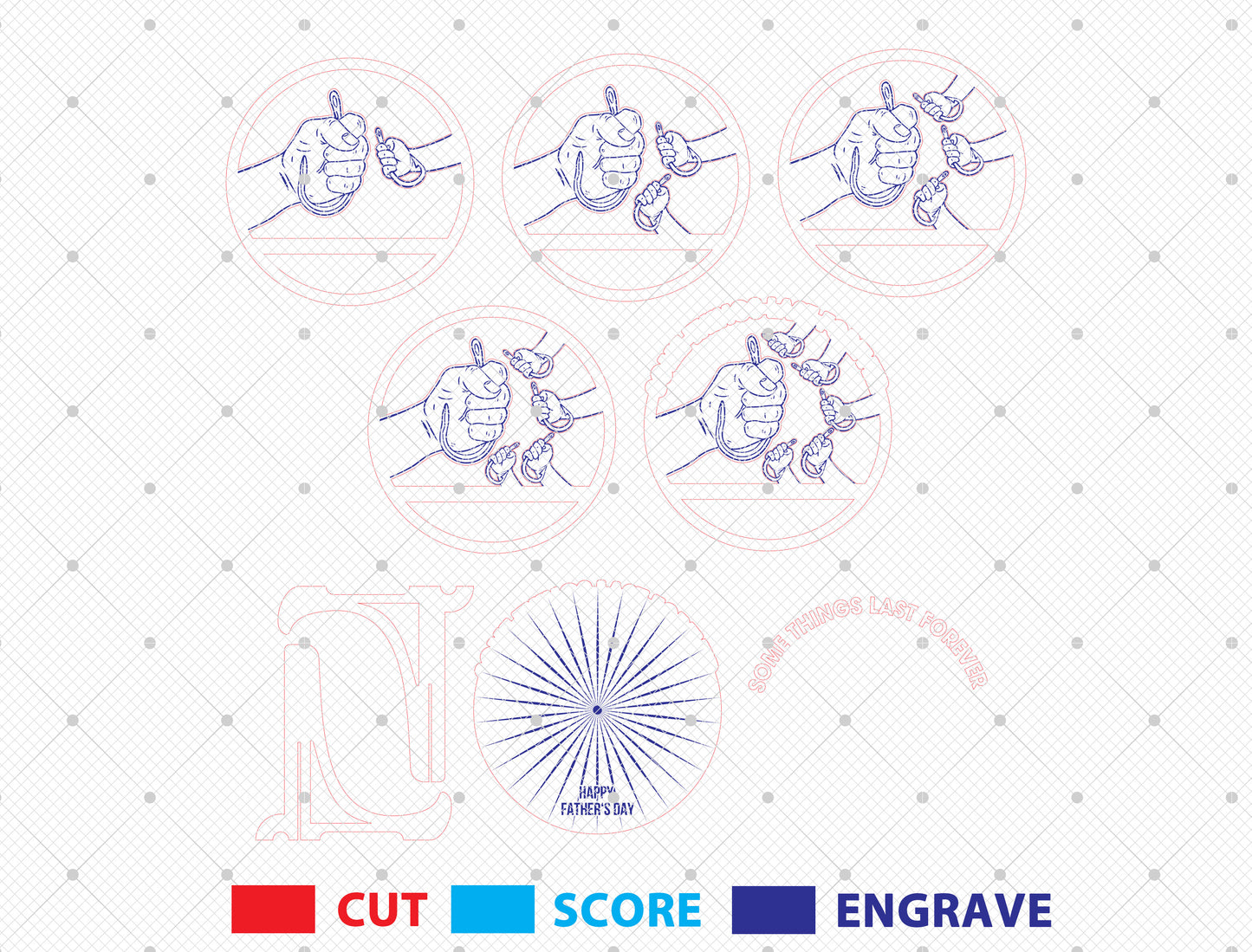 Father Son Fist Bump Sign Some Things Last Forever SVG Laser Cut File