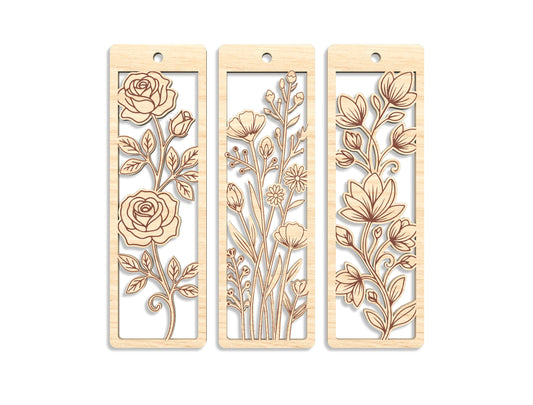 Floral Bookmark SVG Bundle 25 Designs for xTool and Glowforge