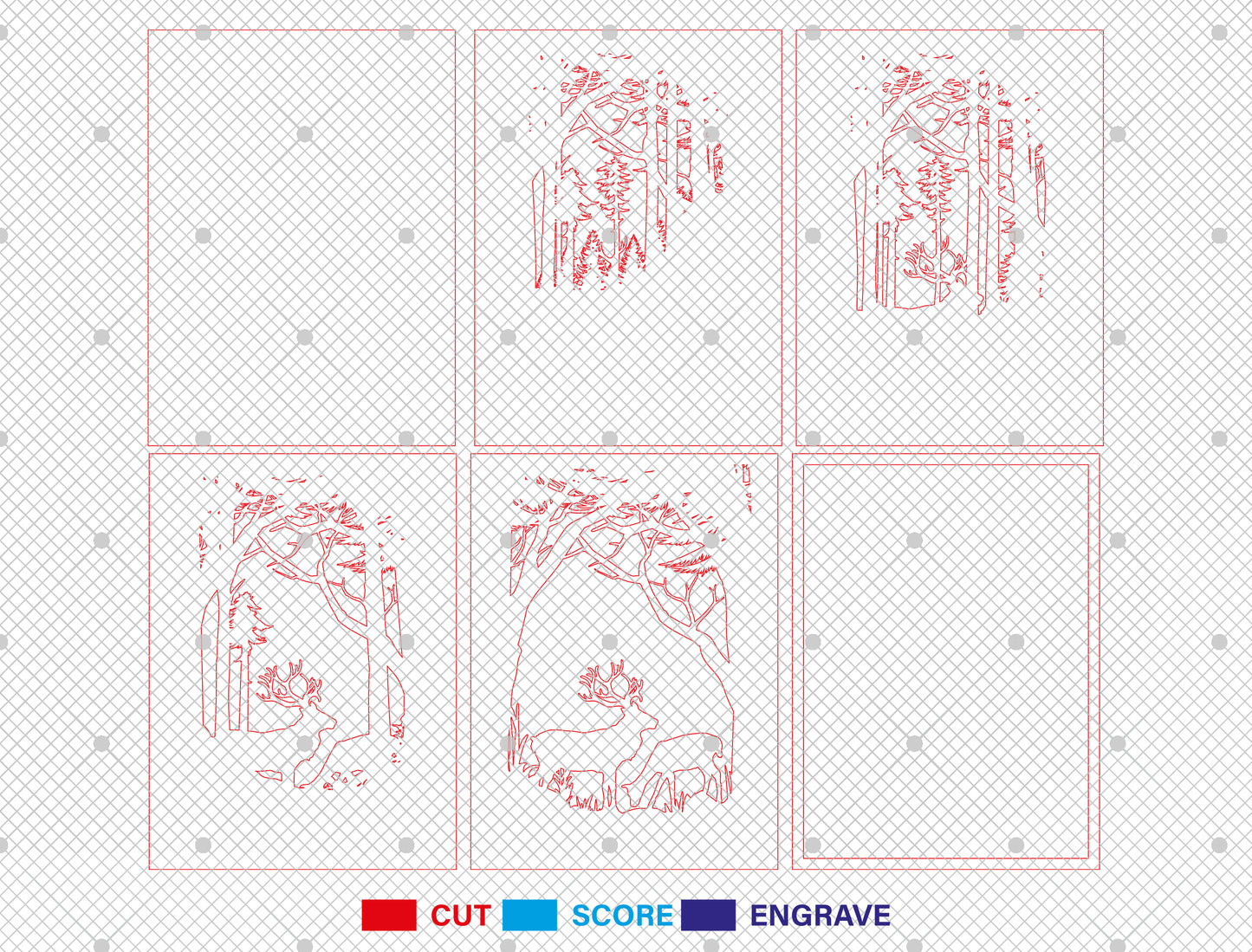 Forest Wall Hanging SVG Multilayer for Glowforge and xTool Laser Cut File