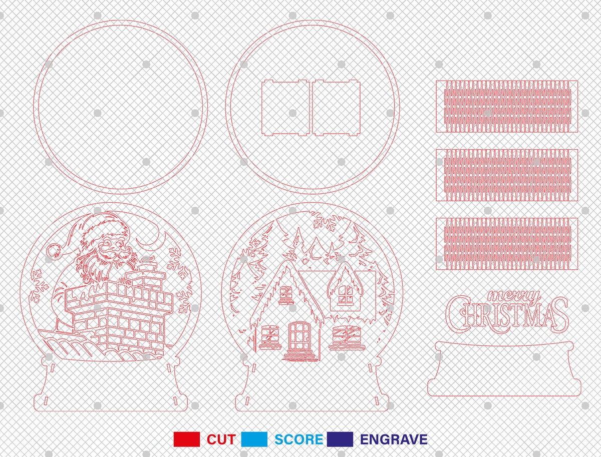 Christmas Scene Lantern SVG Bundle 11
