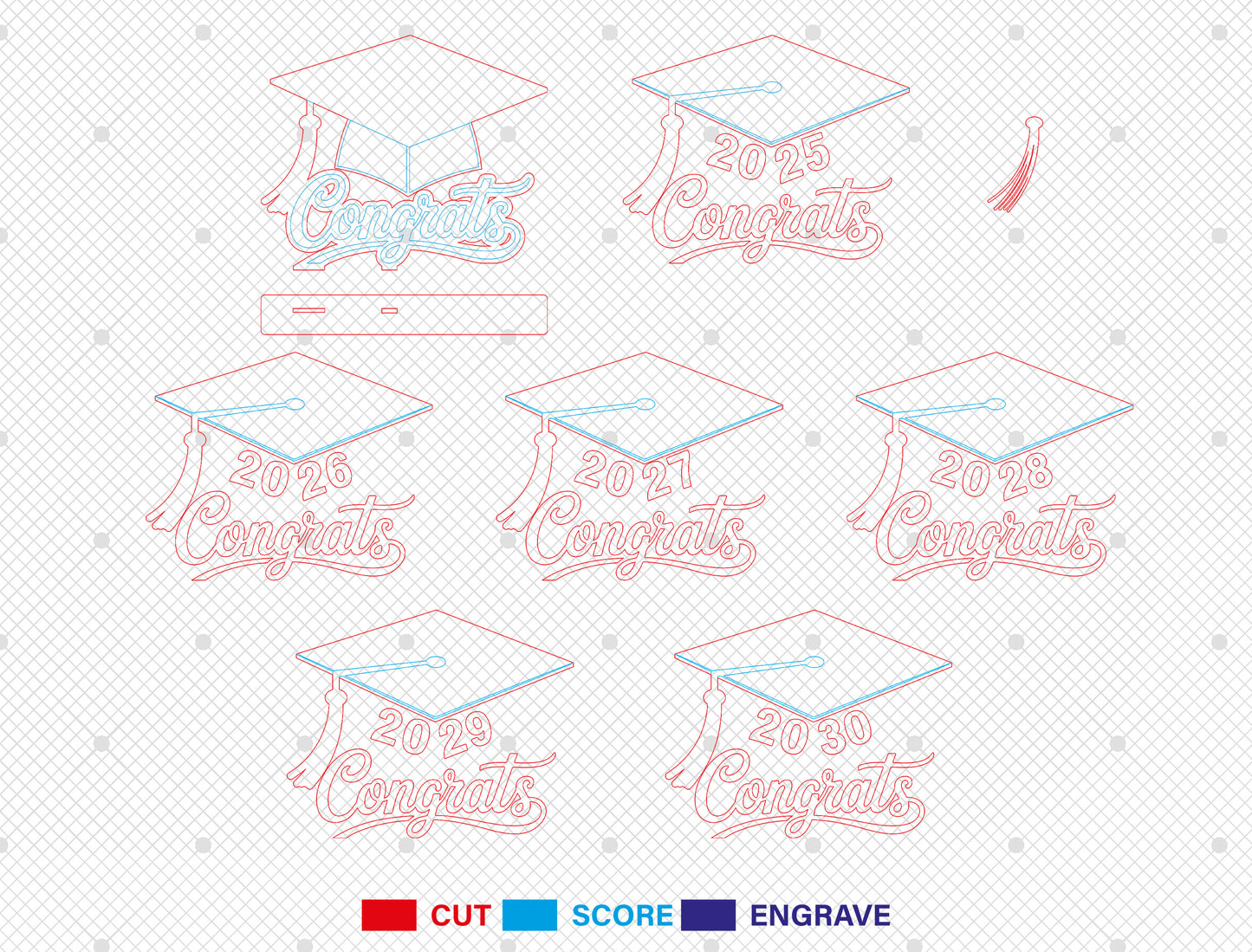 Personalized Graduation Table Sign SVG for xTool and Glowforge