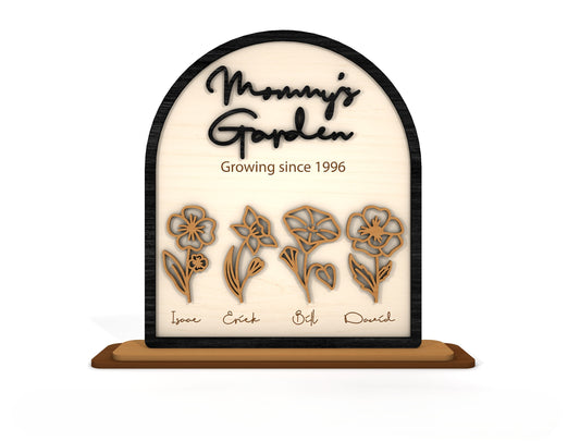Grandma Garden Floral Arch Sign SVG Bundle for LightBurn and xTool
