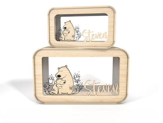 Personalized Ocean Animal Money Box SVG for LightBurn and Glowforge