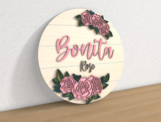 Flower Nursery Name SVG File for Glowforge and LightBurn