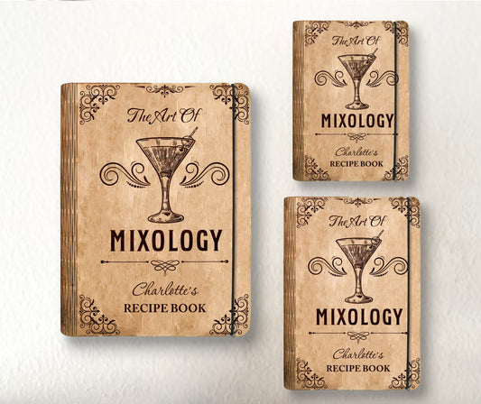 Butcher Chart Mixology Kitchen Recipe Book SVG for Glowforge
