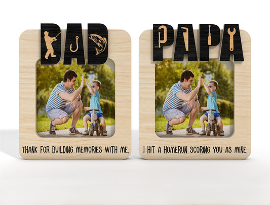Dad Tool Photo Frame SVG Bundle Laser Cut File for Glowforge and xTool