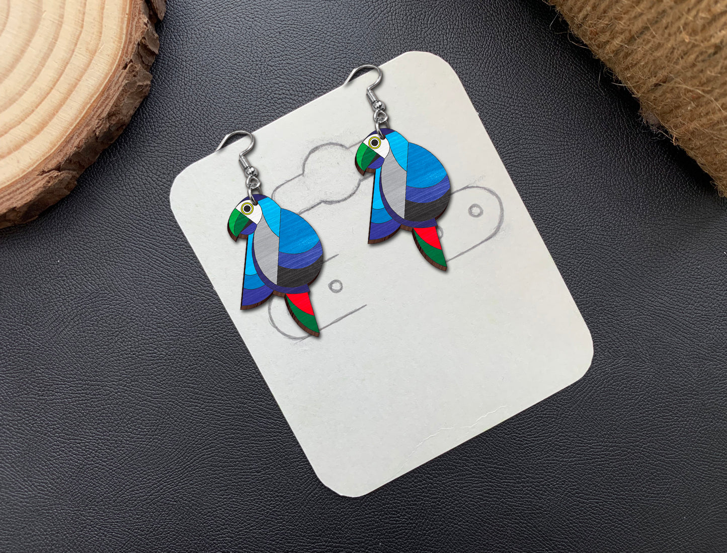 Parrot Earring SVG Bundle Laser Cut File for Glowforge and LightBurn