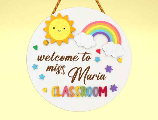 Personalized Classroom Sign Bundle SVG Laser Cut File for Glowforge