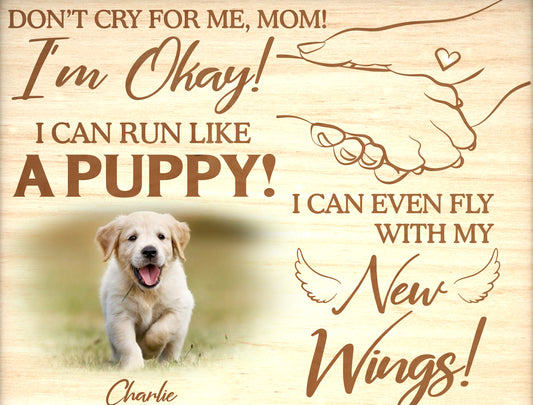 Dog Memorial Collar Frame SVG “I’m Okay” for Glowforge and LightBurn