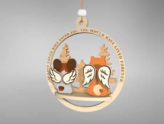Dog Breed Memorial Ornament SVG Bundle for Glowforge and LightBurn