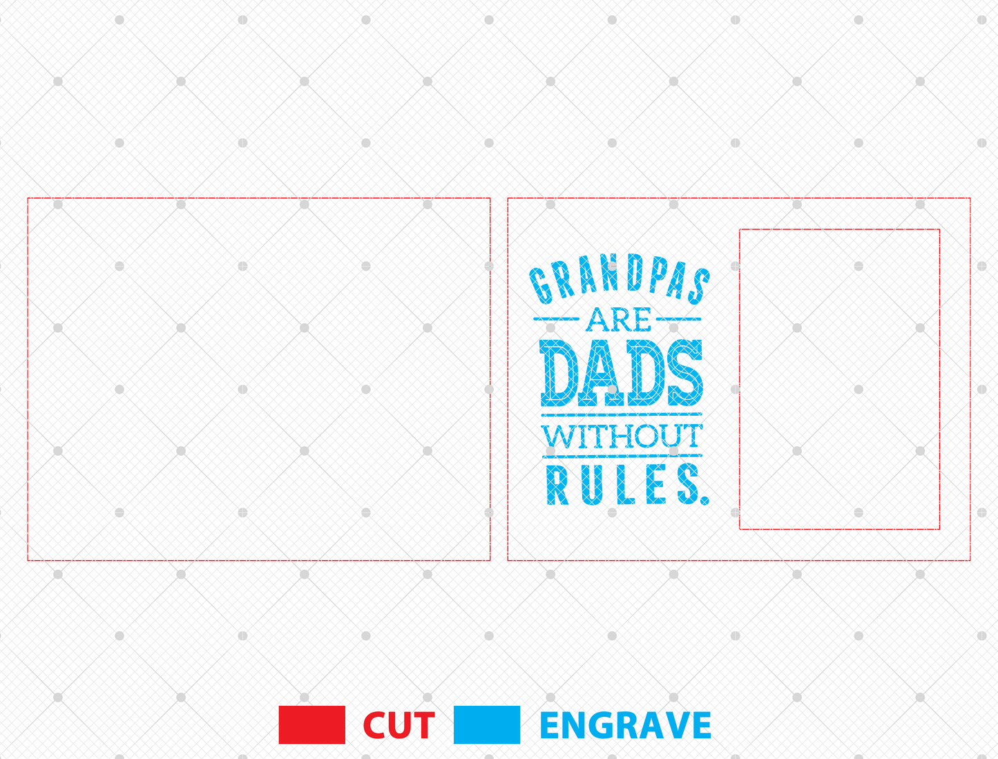 Grandpa Photo Frame SVG Laser Cut File for Glowforge and xTool