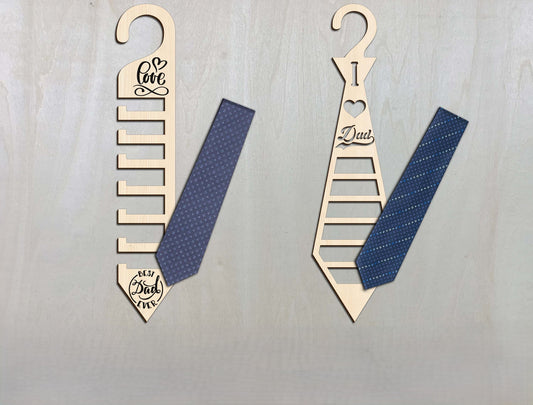 Personalized Dad Tie Rack SVG for Glowforge and xTool