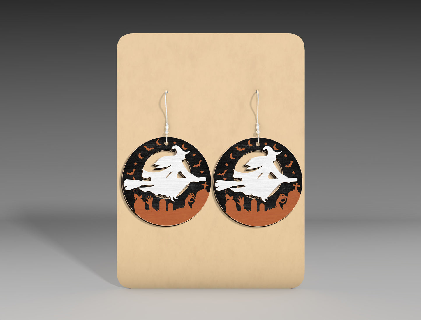Halloween Deer Earrings SVG Bundle 5 Designs for LightBurn Glowforge xTool
