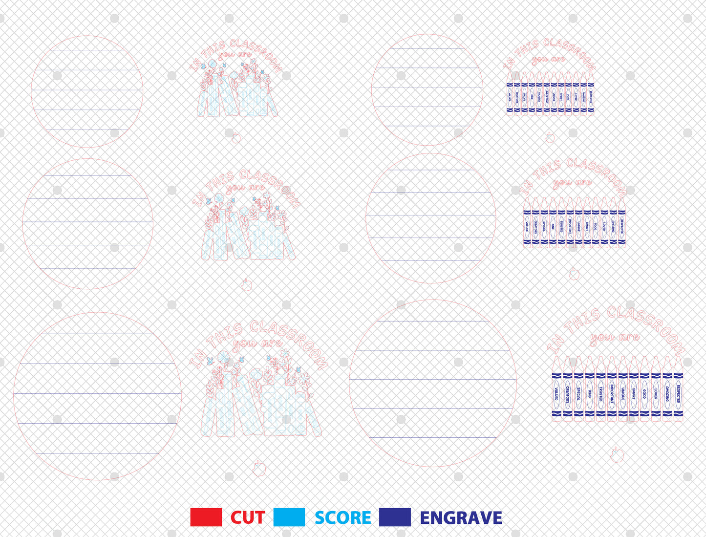 Personalized Classroom Door Sign SVG for Glowforge and LightBurn