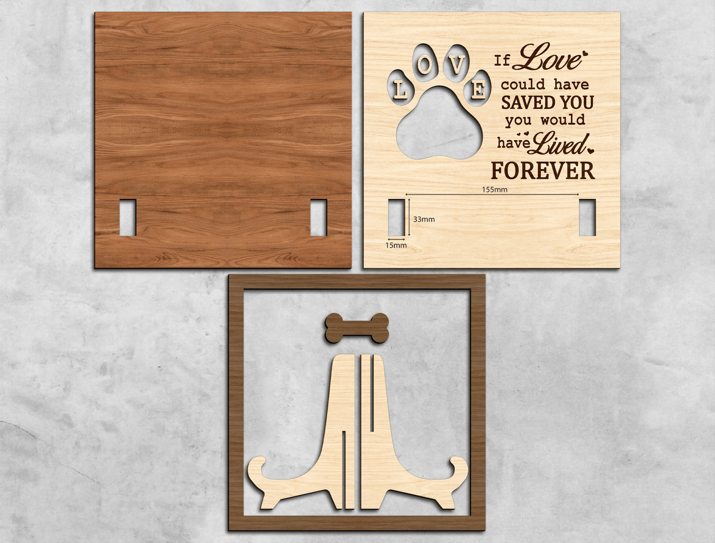 Pet Memorial Collar Frame Love Could Have Saved You SVG Laser Cut File for xTool