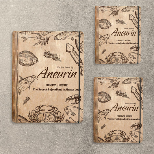 Kitchen Food Doodle Recipe Book SVG Cookbook Cover for Glowforge