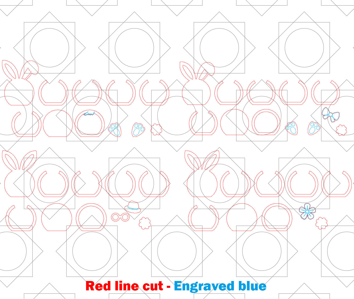 Personalized Easter Bunny Candy Basket SVG Custom for Glowforge and xTool