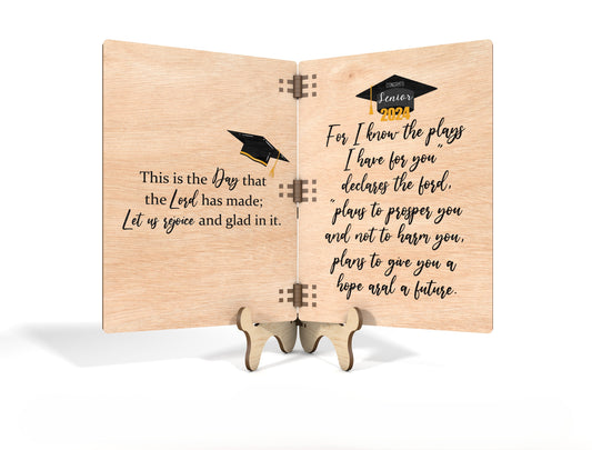 Graduation Folding Card SVG for Glowforge and xTool