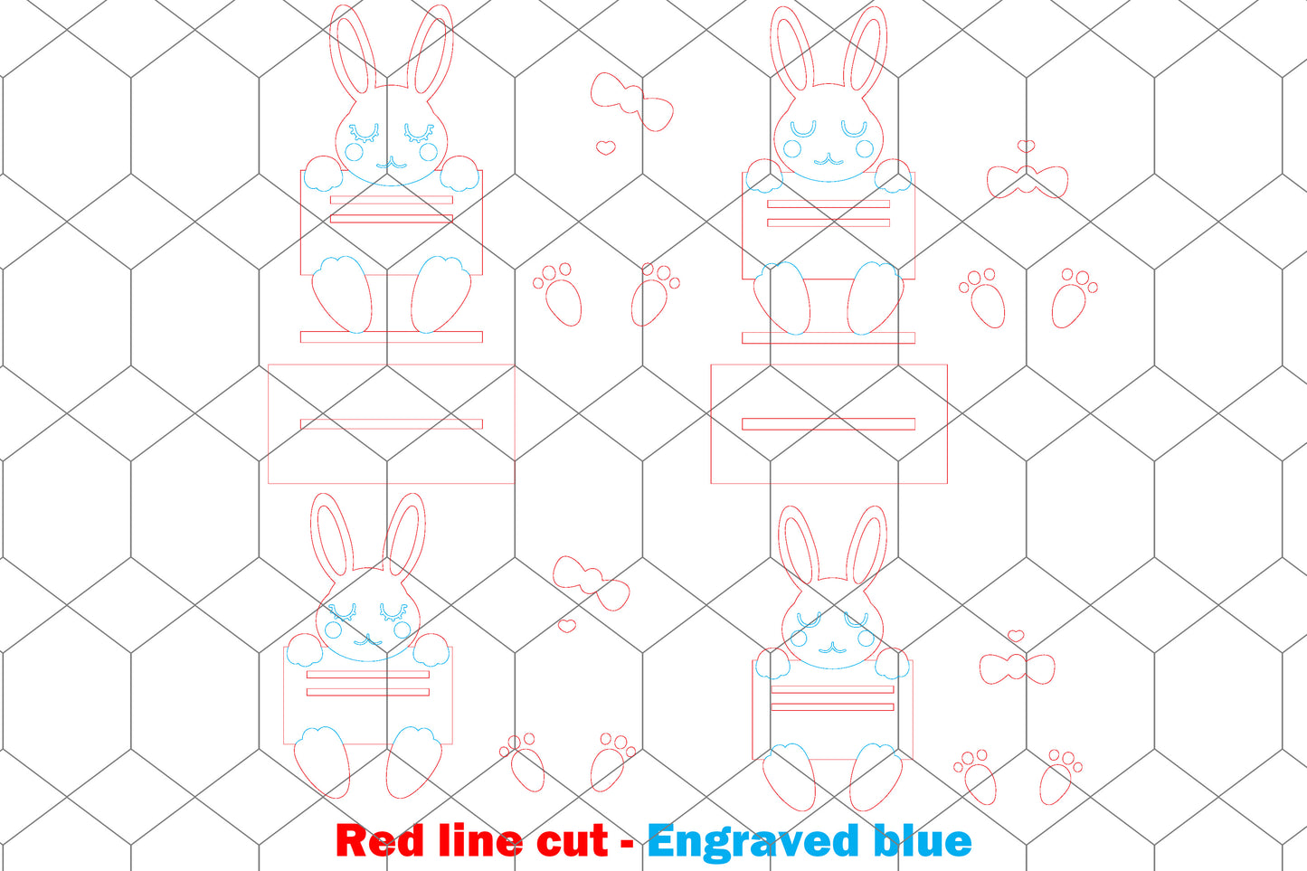 Personalized Easter Bunny Money Holder SVG Custom for LightBurn and xTool