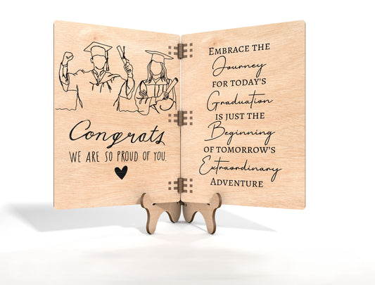 Graduation Folding Card SVG Laser Cut File for xTool and Glowforge