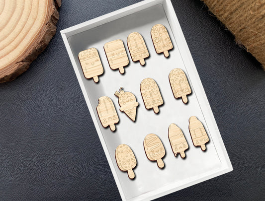Kawaii Ice Cream Earrings SVG Bundle for Glowforge and LightBurn